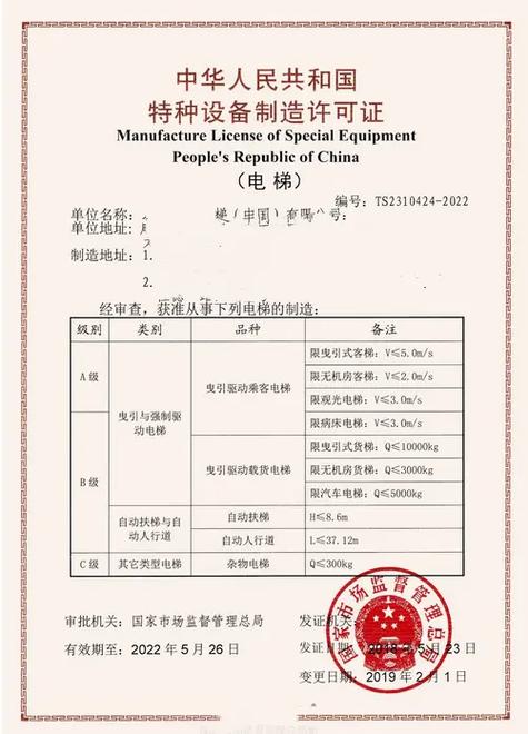 電梯特種設備許可證辦理,制造生產資質咨詢